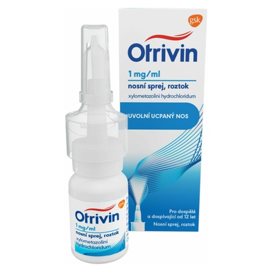 OTRIVIN 1 mg/ml Nosní sprej s dávkovačem roztok 10 ml