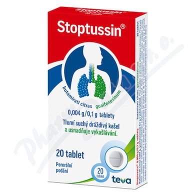 STOPTUSSIN TABLETY por tbl nob 20 TBL NOB
